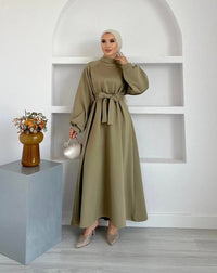 Zara Scuba Dress Khaki